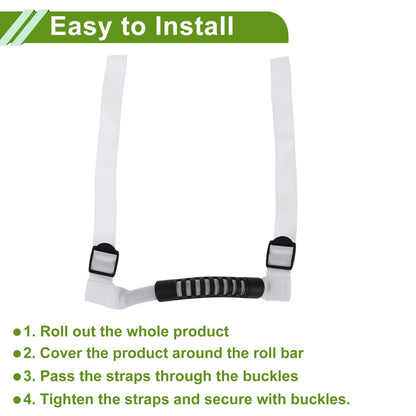 Roll Bar Grab Handles for Jeep Wrangler YJ TJ LJ JK JL Sports (1987-2021) White