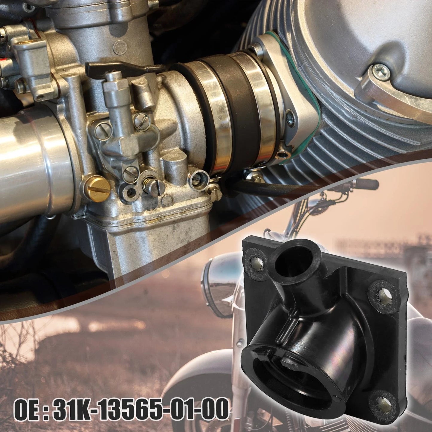 2 x Carburetor Connector Boot for Yamaha