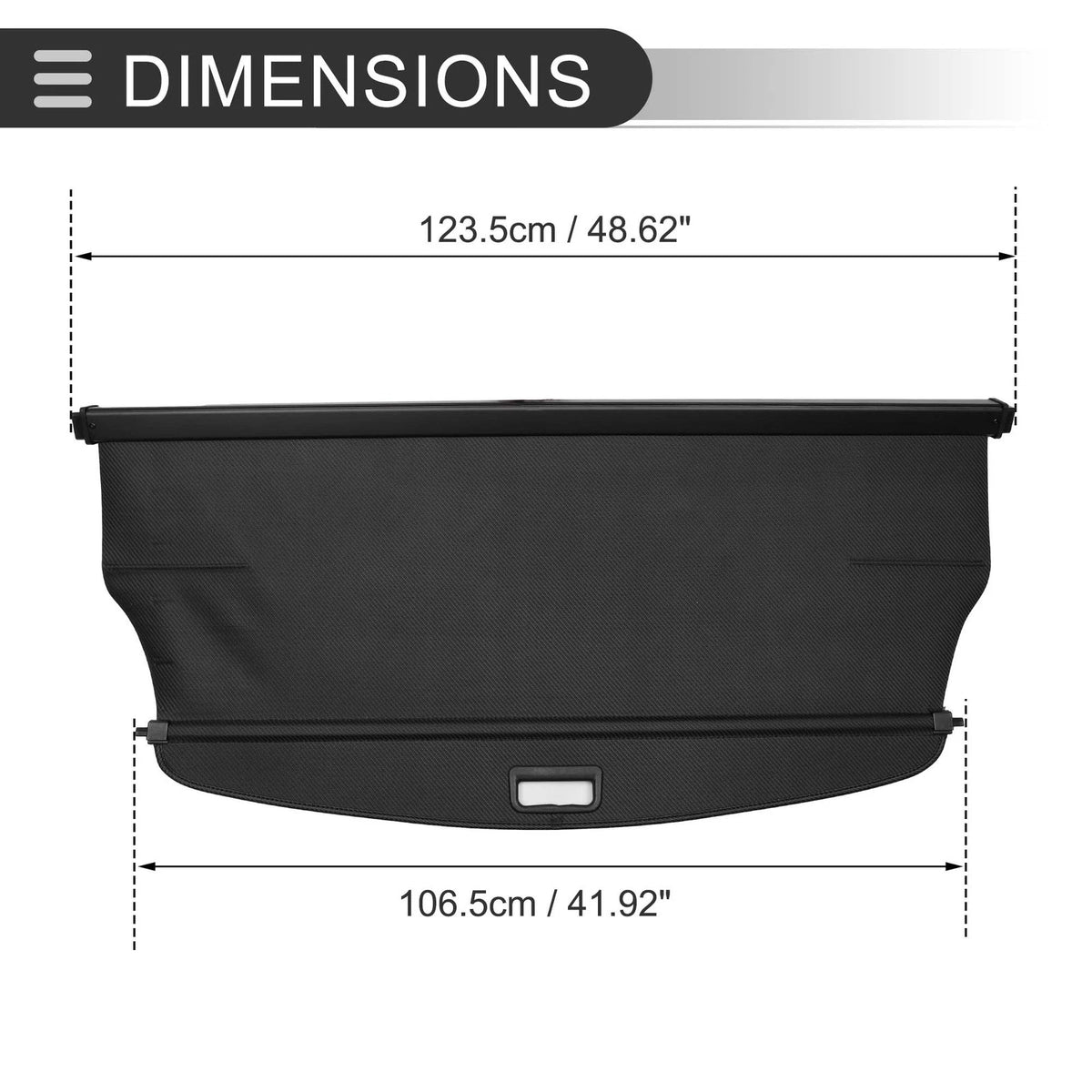 Retractable Cargo Cover for Kia Seltos (2020-2024) Black Carbon Fiber