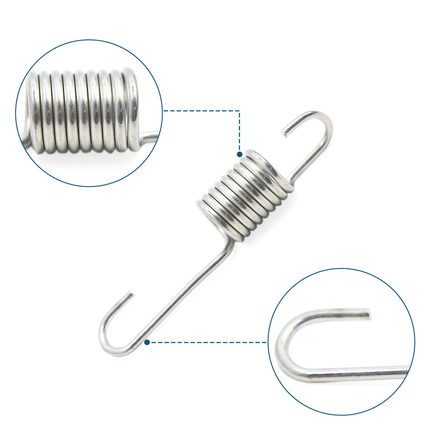 8cm Silver Tone Motorcycle Brake Pedal Return Springs for CG125