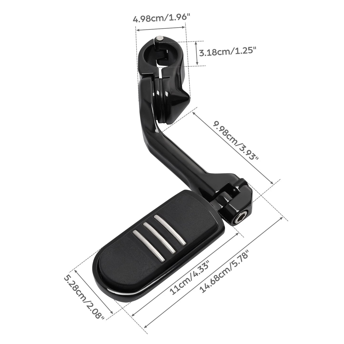 1-1/4 32mm Long Angled Highway Foot Pegs for Harley Road Street Electra Glide