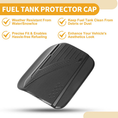 Fuel Tank Door Cap for Toyota Camry (2024-2025) Carbon Fiber Black