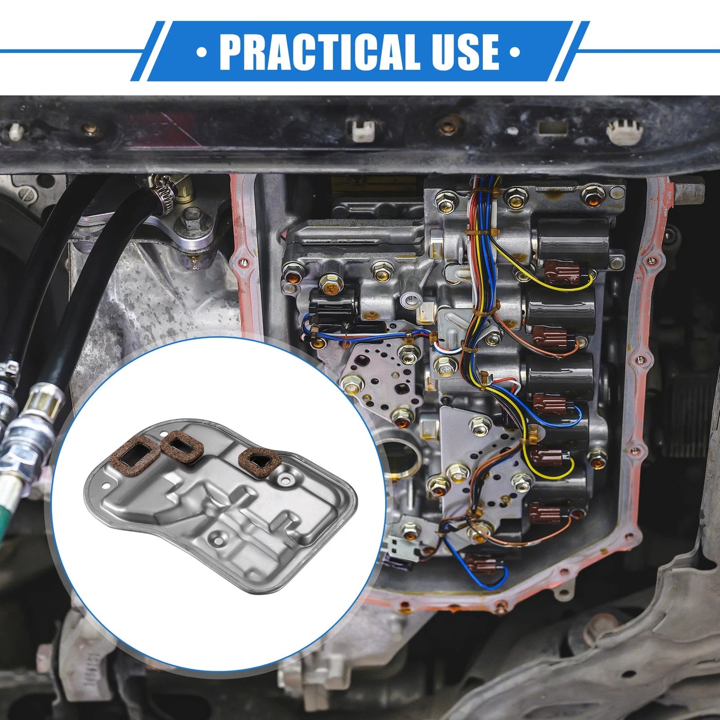 Transmission Filter for Toyota Supra (1993-1998) Durable Metal Silver Tone