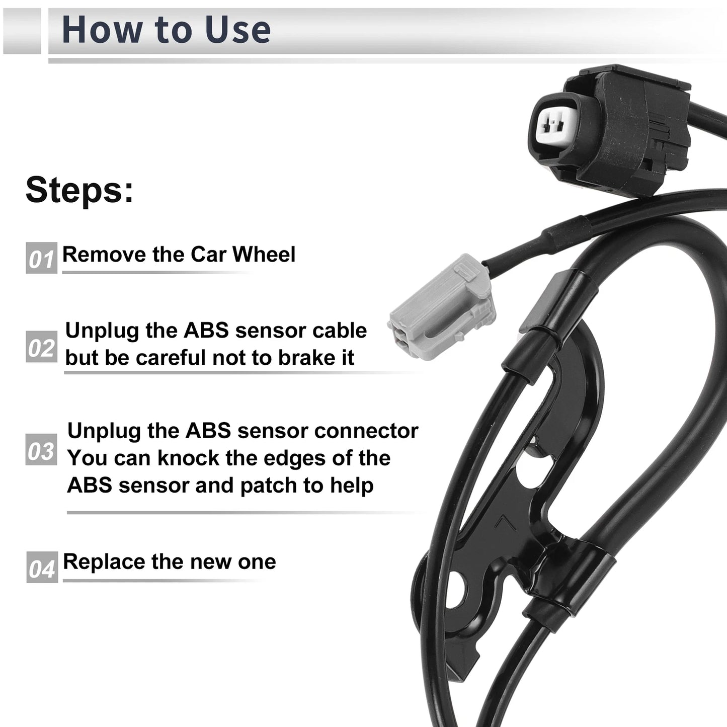 ABS Wheel Speed Sensor for Toyota Camry (2002-2006) 1 Pcs Rear Left