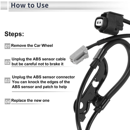 ABS Wheel Speed Sensor for Toyota Camry (2002-2006) 1 Pcs Rear Left