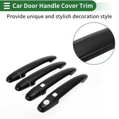 Black Door Handle Cover Trim for Toyota Highlander (2008-2013)