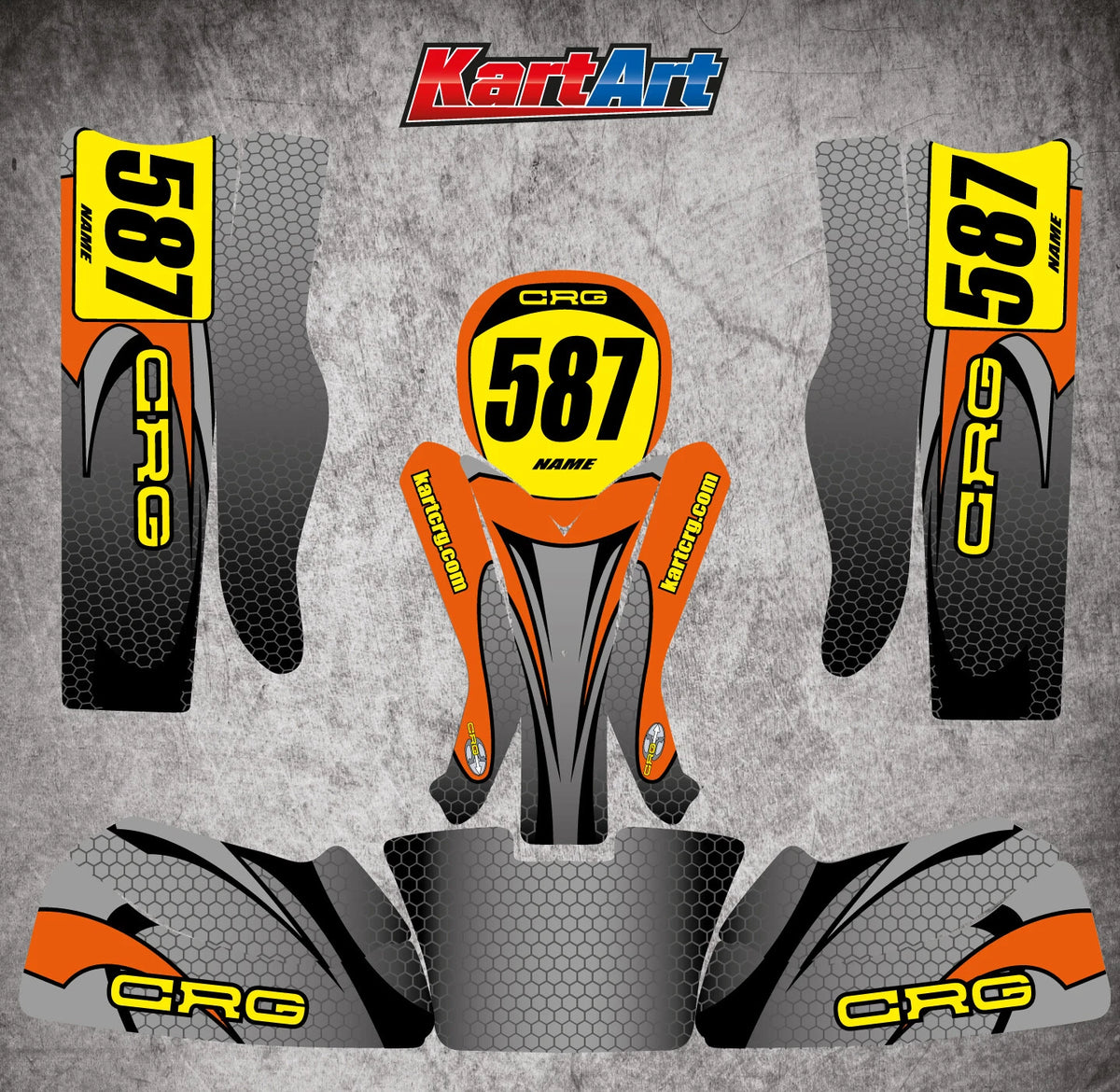 Custom KART ART Sticker Kit for CRG Junior Kart - CREEP STYLE