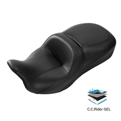 Rider Passenger Gel Seat for Harley Touring Road King Street Glide (2009-2023)