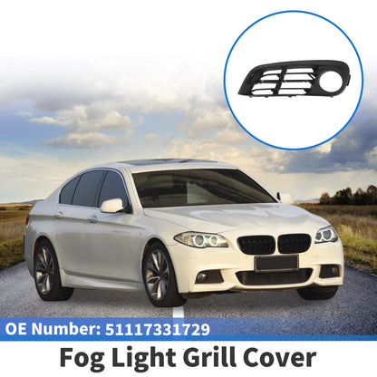 Front Left Fog Light Grill for BMW 528i (2015-2016) - 1 x Black Lens