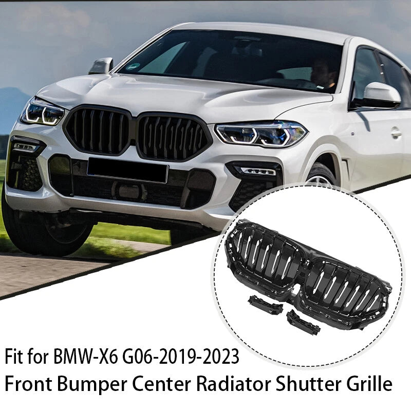 Front Radiator Grille Active Air Shutter for BMW X6 G06 (2020-2024)