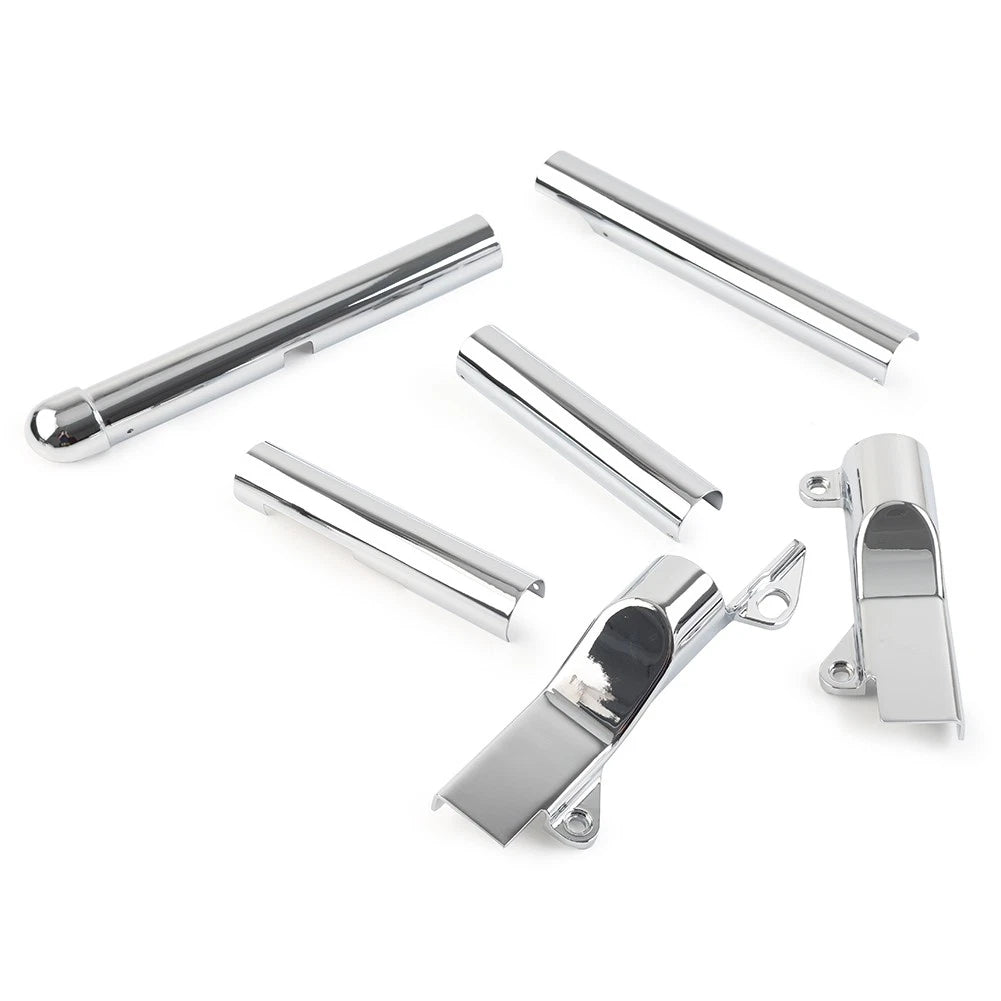 Rear Swingarm Tube Covers for Harley Davidson Softail (2000-2007) Chrome