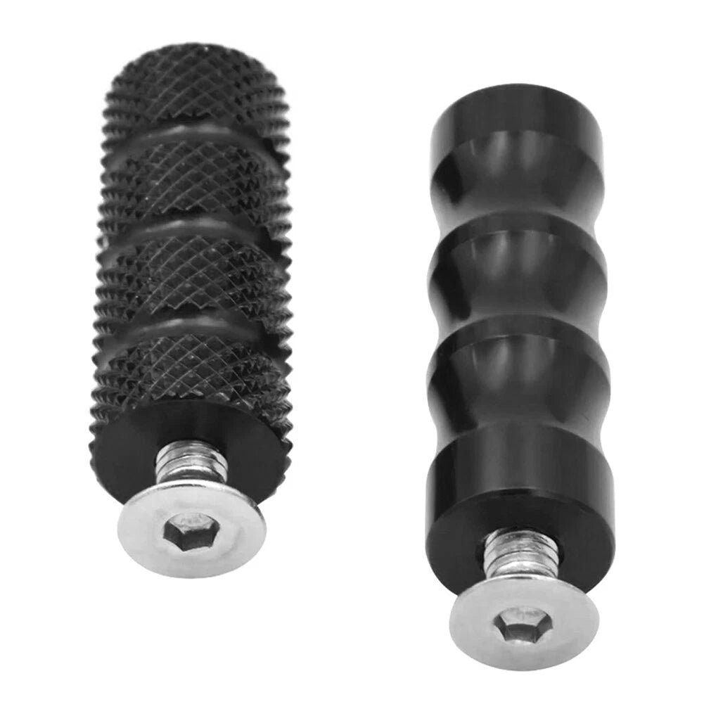 Aluminum M6 6mm Motor Foot Pegs for Motorcycle (Black)