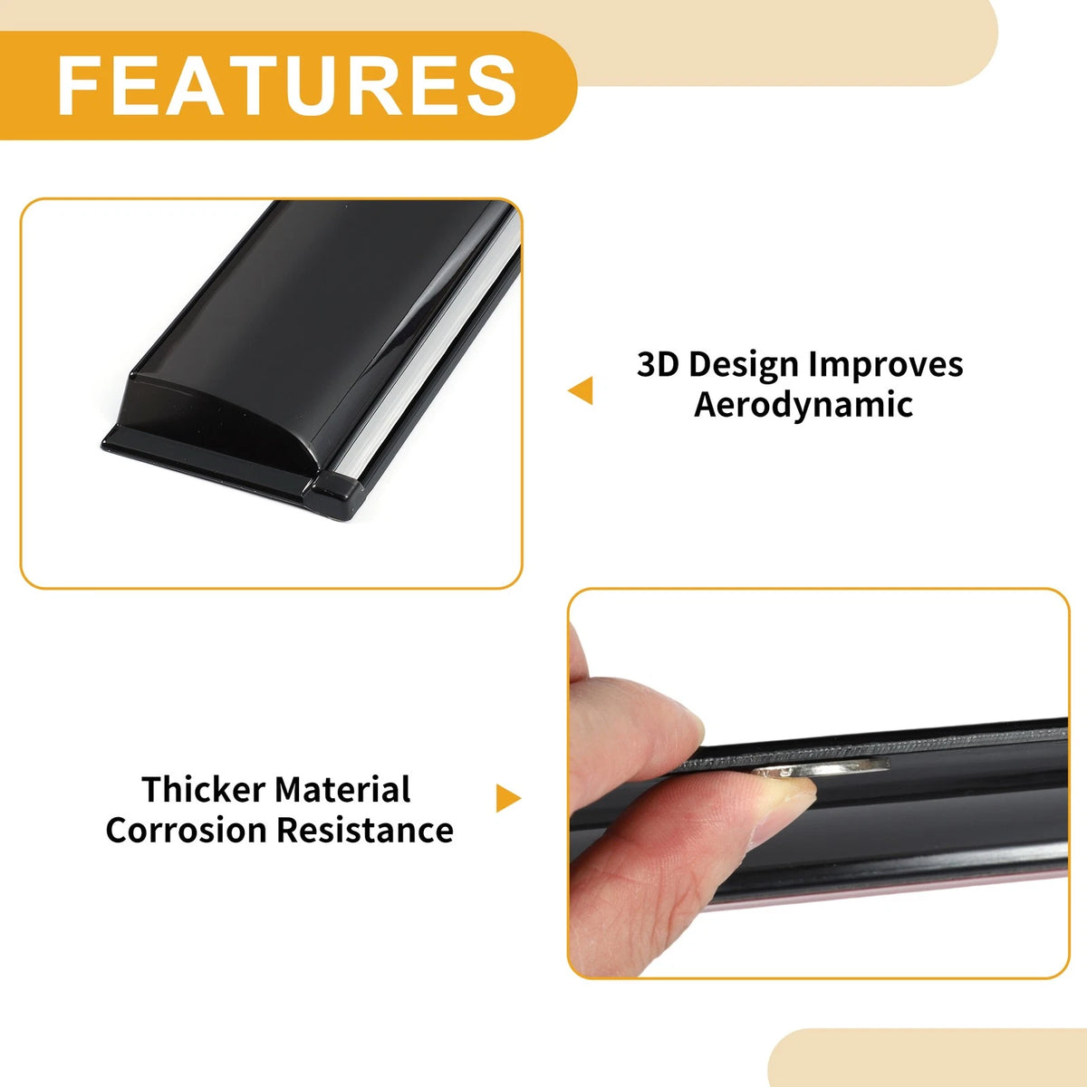 Window Deflectors for Mitsubishi Outlander Sport RVR 2023-2024 Black Set