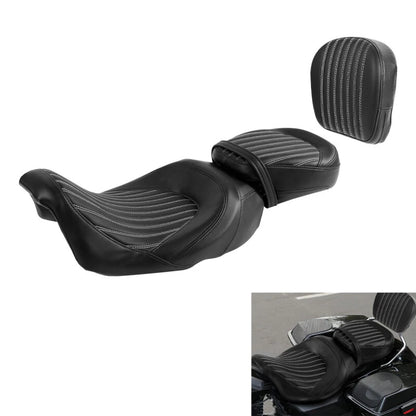 Driver Passenger Seat with Backrest for Harley Electra Glide (2009-2023)