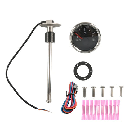 Fuel Water Tank Level Sensor & 52mm Gauge for Marine Boat (0-190ohms)