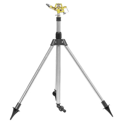 360° Heavy-Duty Zinc Alloy Tripod Sprinkler for Lawn Care