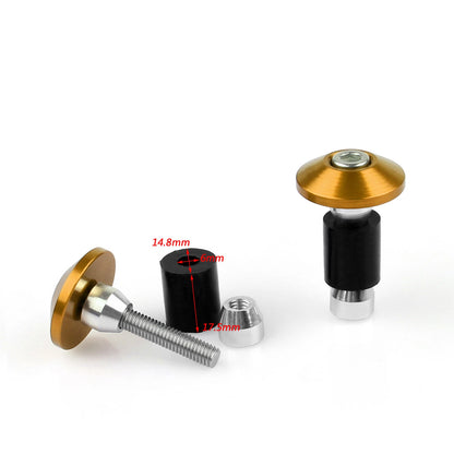 7/8" Gold Bar Ends Handlebar Weights for Scooter Moped
