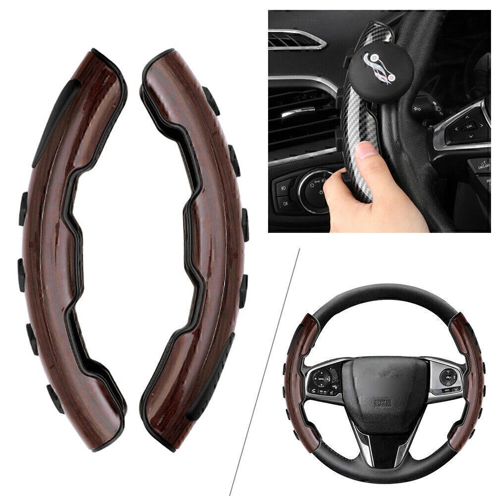Brown ABS Non-Slip Steering Wheel Covers for Honda Civic Accord CRV