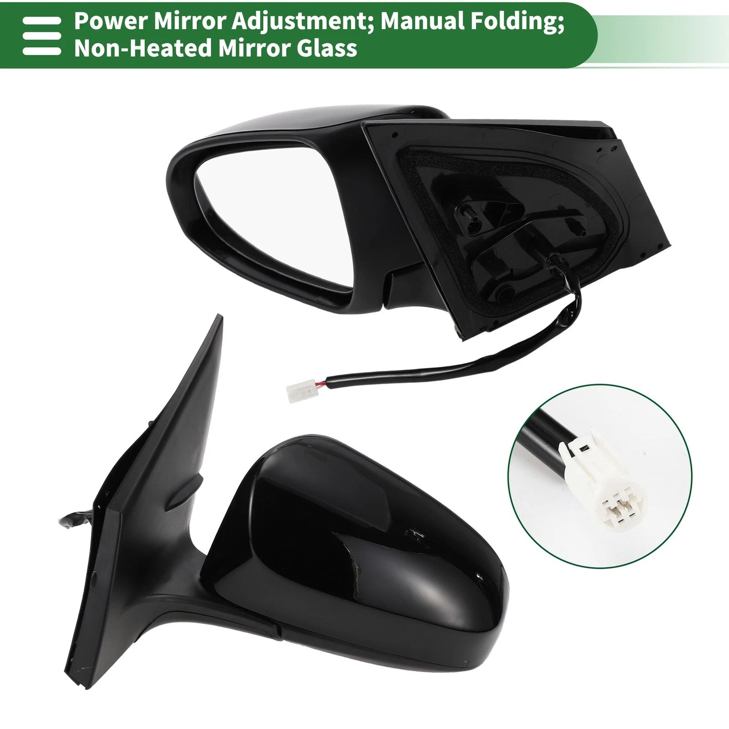 Left Side Door Mirror Glass for Toyota Corolla (Non-Heated) 2003-2008
