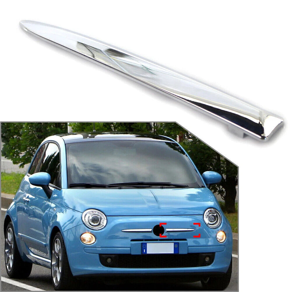 Chrome Front Left Side Bumper Upper Moulding Trim for FIAT 500 (2007-2015)