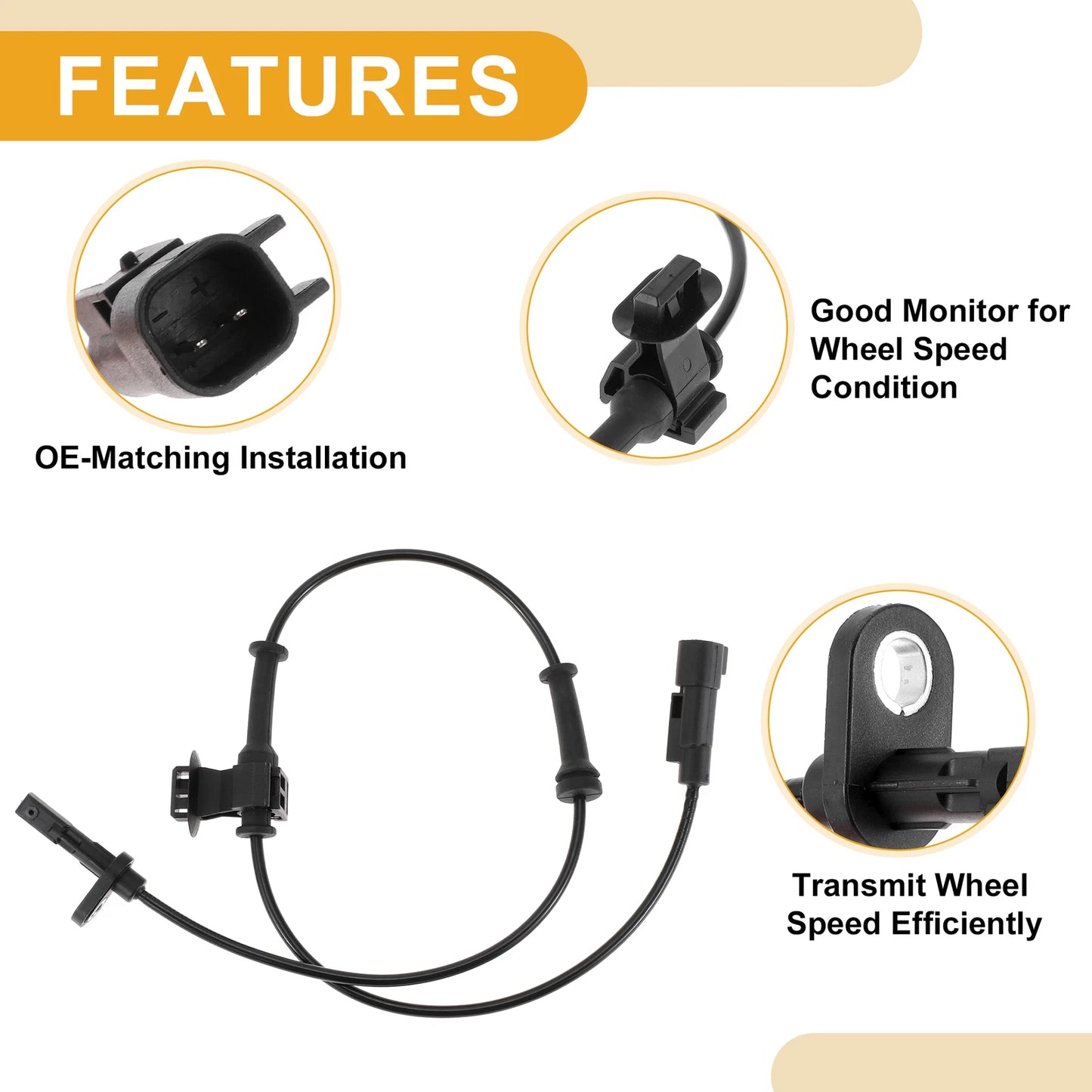 ABS Wheel Speed Sensor for Chevrolet Camaro Front