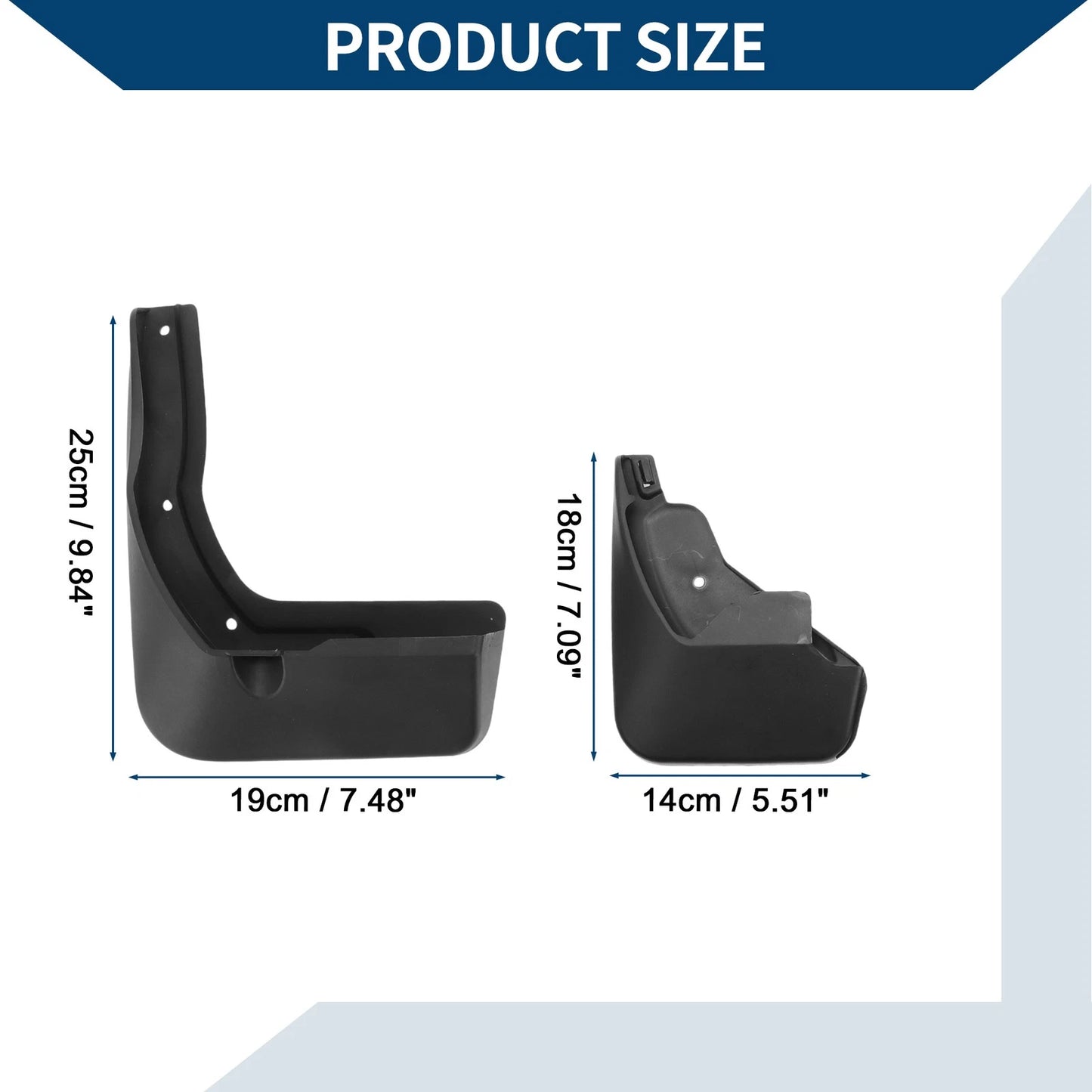 Mud Flaps Splash Guards 1 Set for Peugeot 308 (2017-2022)