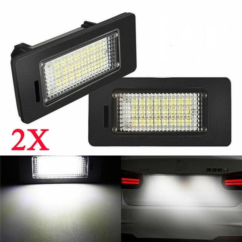 2 x No Error LED License Plate Lights for BMW E82 E88 E90 E92 E39 E60 (2007-2013)