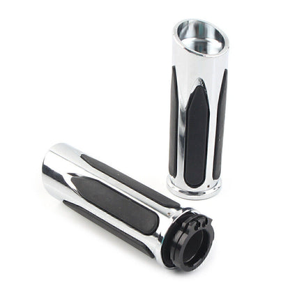 Handlebar Hand Grips Pair for Harley Touring Road Electra Glide Softail Chrome