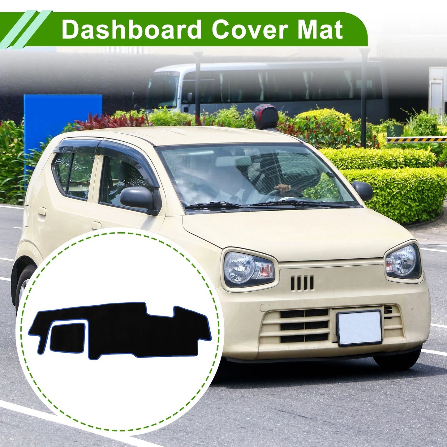 Dashboard Cover for Suzuki Spacia MK53S (2017-Current) Black Blue Polyester