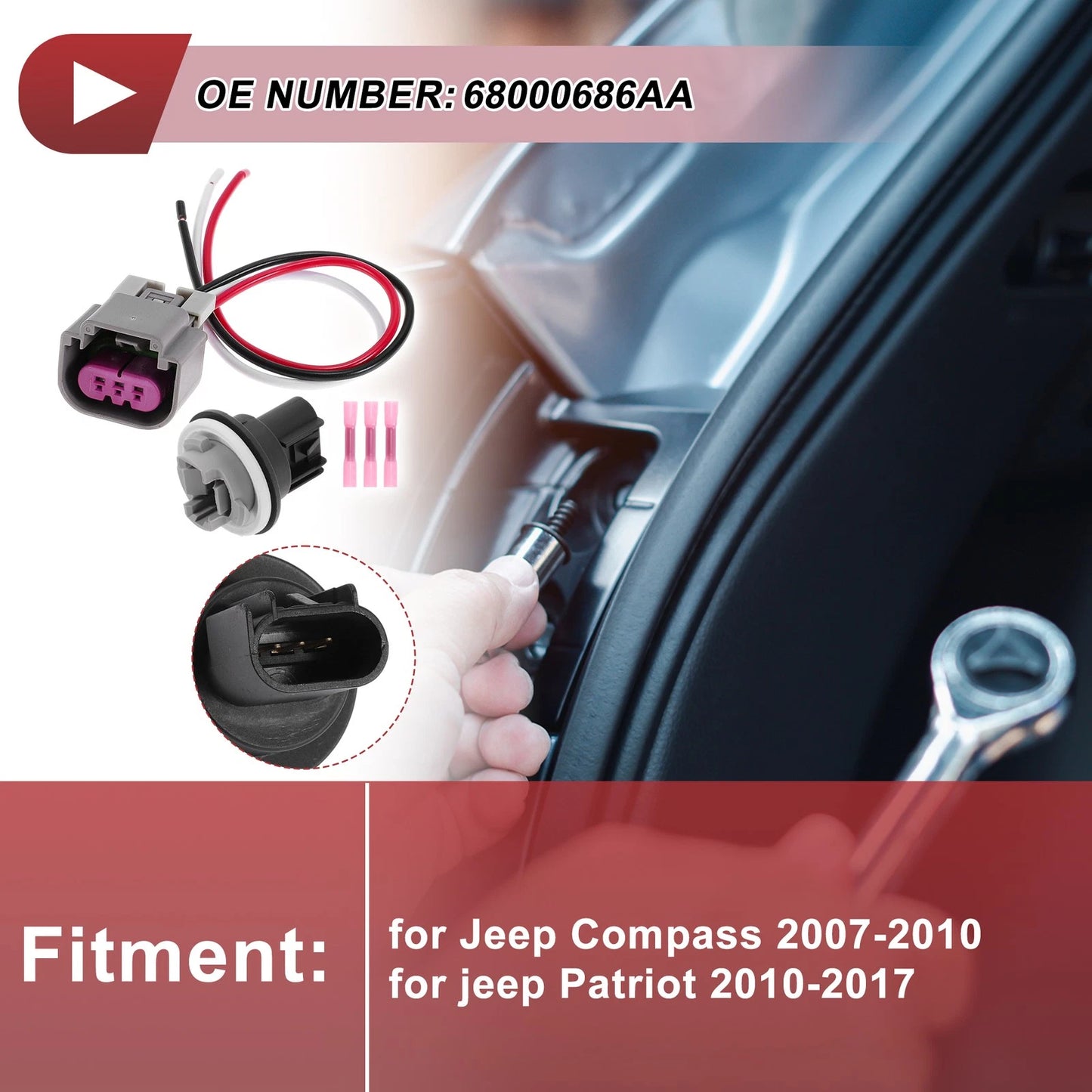 Parking Light Socket Wiring for Jeep Compass (2007-2010)