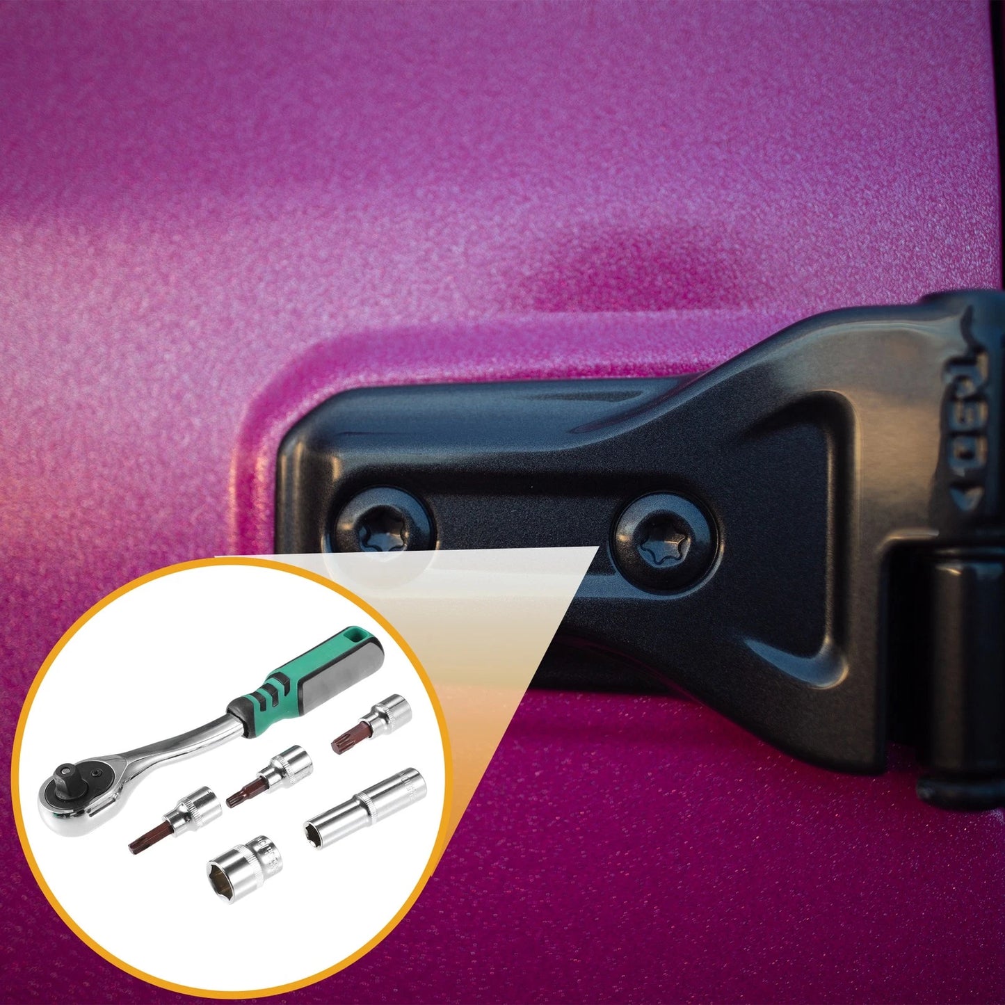 Soft Top Hard Top Door Removal Tool Kit for Jeep Wrangler 2-4 Door (2007-2022)