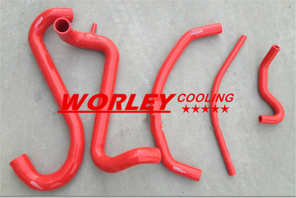 Aluminum Radiator + Red Silicone Hoses for Ford AU Falcon 4.9L V8 (98-02)