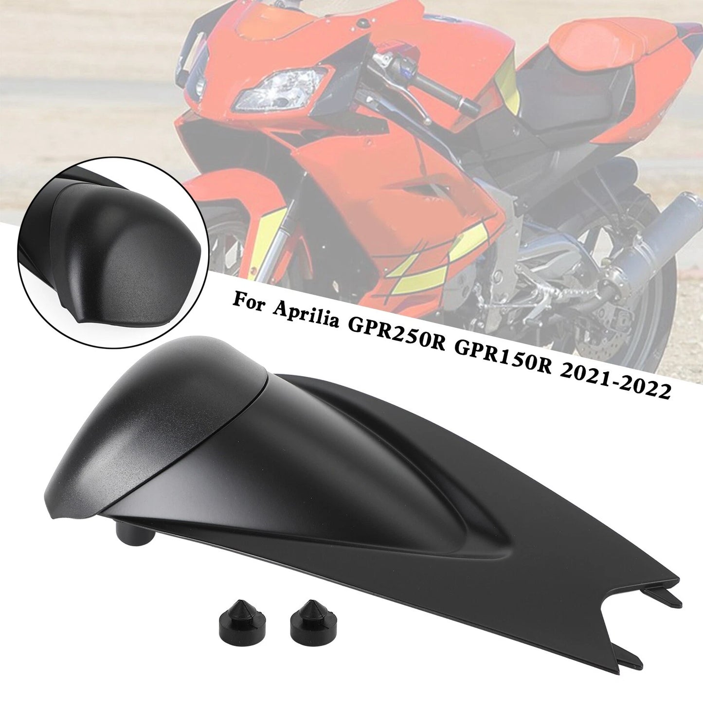 Rear Seat Cover Trim for Aprilia GPR250R GPR150R (2021-2022) Matte Black