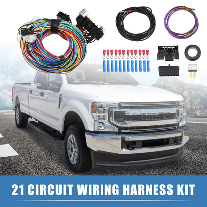 Universal 21 Circuit Wiring Harness Kit for GM Chevy Ford Truck