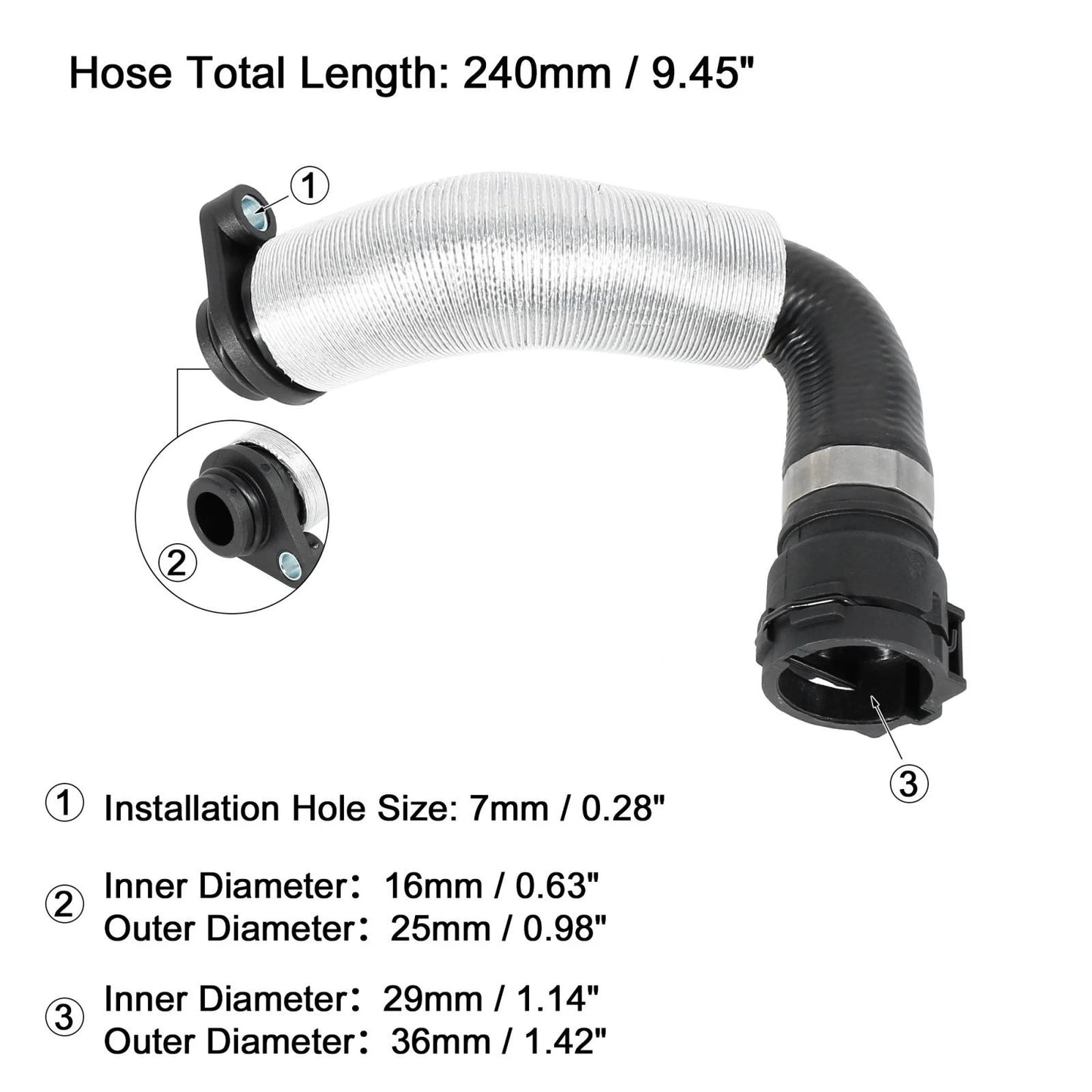 Radiator Coolant Water Hose for BMW 320i (2004 - 2005)