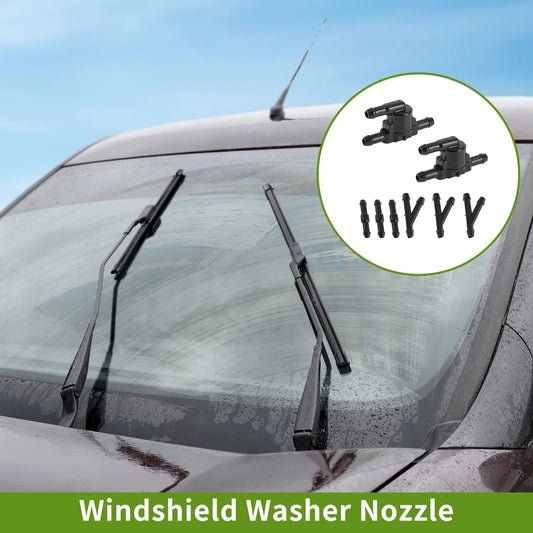 Windshield Washer Nozzle w/ Hose Connector 1 Set for Toyota