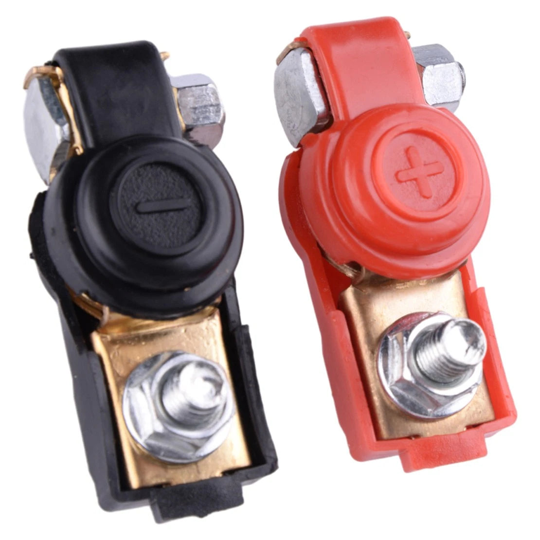Black & Red  Car Battery Terminal Quick Connector Clamp Clips