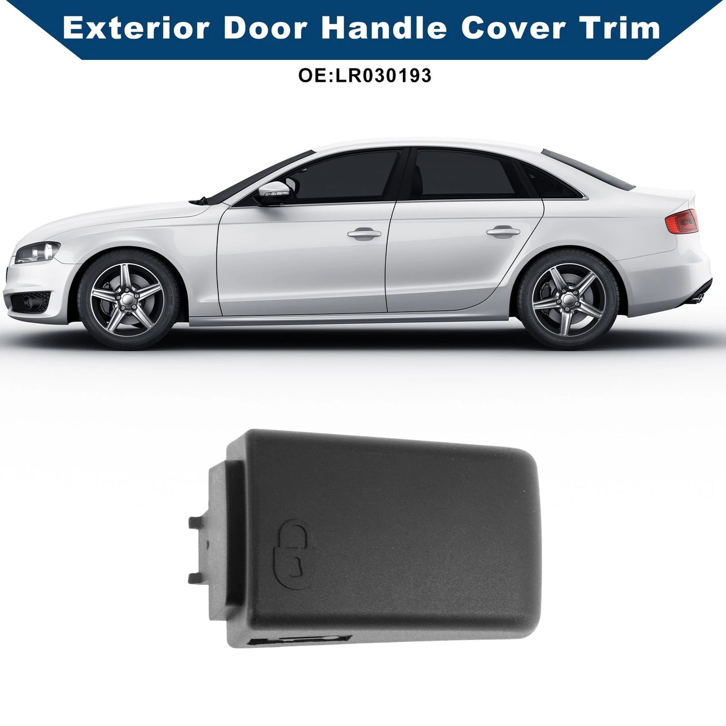 Matte Black Exterior Door Handle Cover Trim for Land Rover LR4/Discovery 4