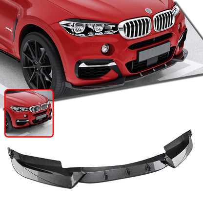 Front Lower Spoiler Lip Splitter Kit for BMW X6 F16 (2015-2019)
