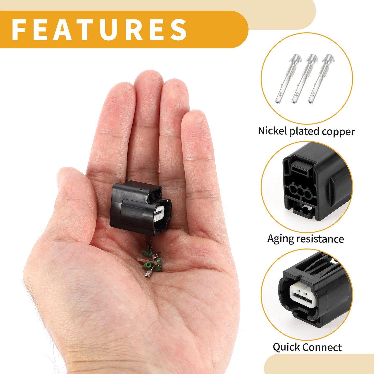 3 Pin Front Turn Signal Connector for Honda Accord (2013-2015)