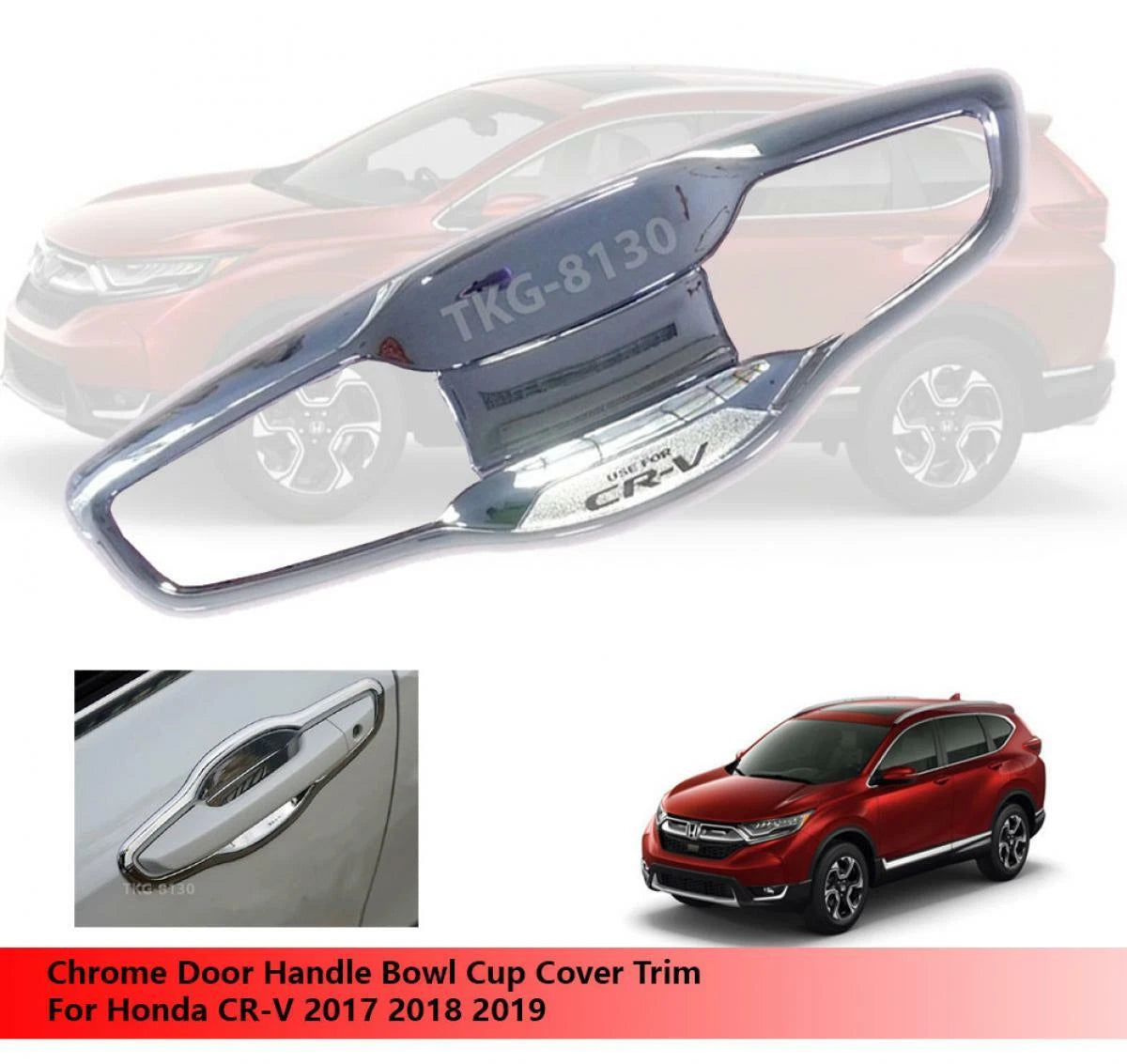 Door Handle Cover Trim Chrome for Honda CR-V (2017-2019)