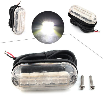 6 x 12V LED Marine Boat Underwater White Light for Waterproof Surface Mount