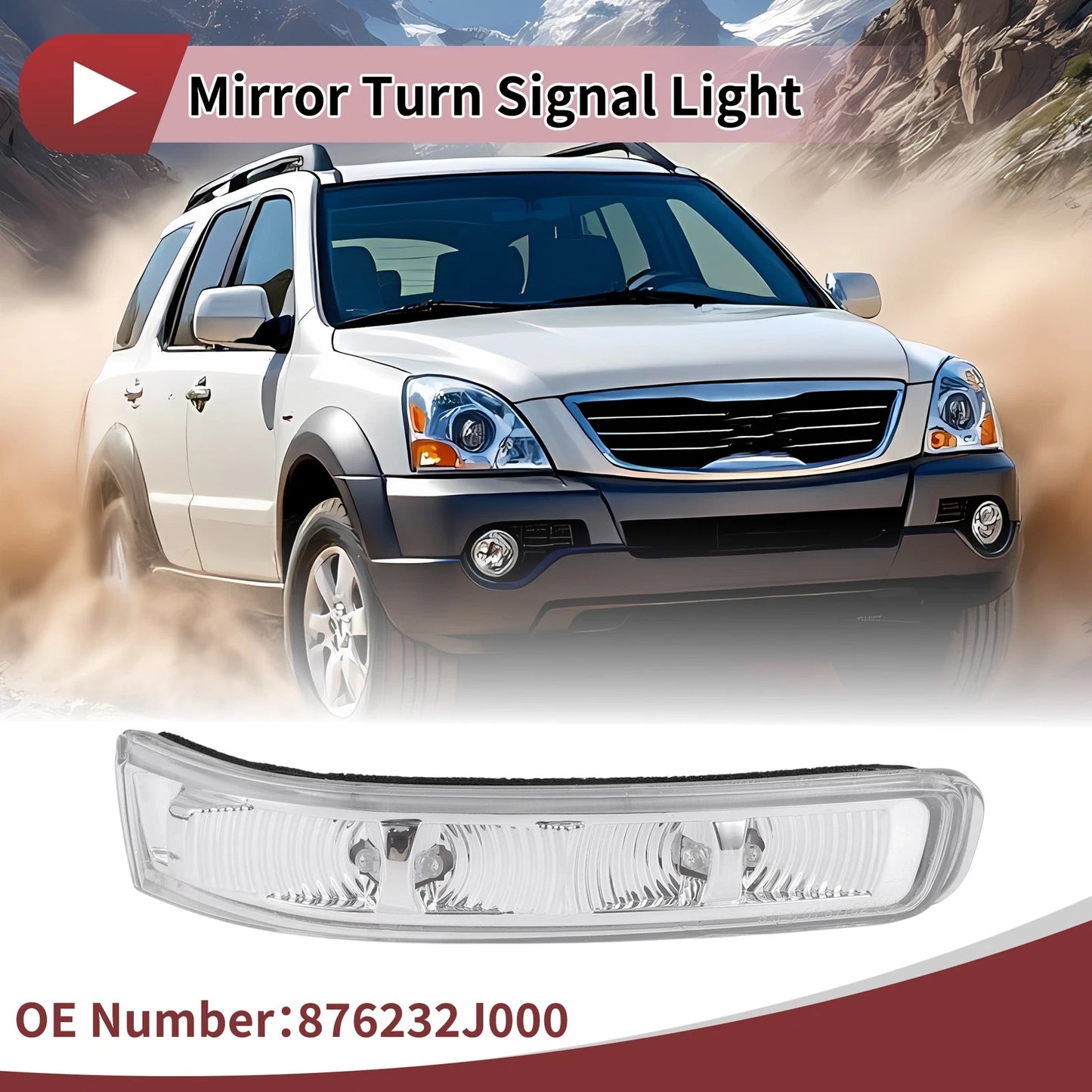 Front Right LED Turn Signal Light for Kia Borrego (2008-2015)