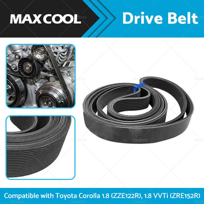 6PK1810 Ribbed Belt for Toyota Corolla 1.8 ZZE122R ZRE152R (2002-2015)