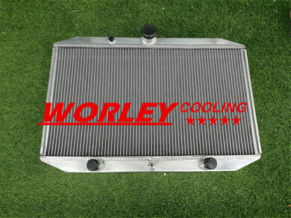 3 Row Aluminum Radiator + Fan for Jaguar XKE 5.3 E-Type Series 3 V12 (1971-74)