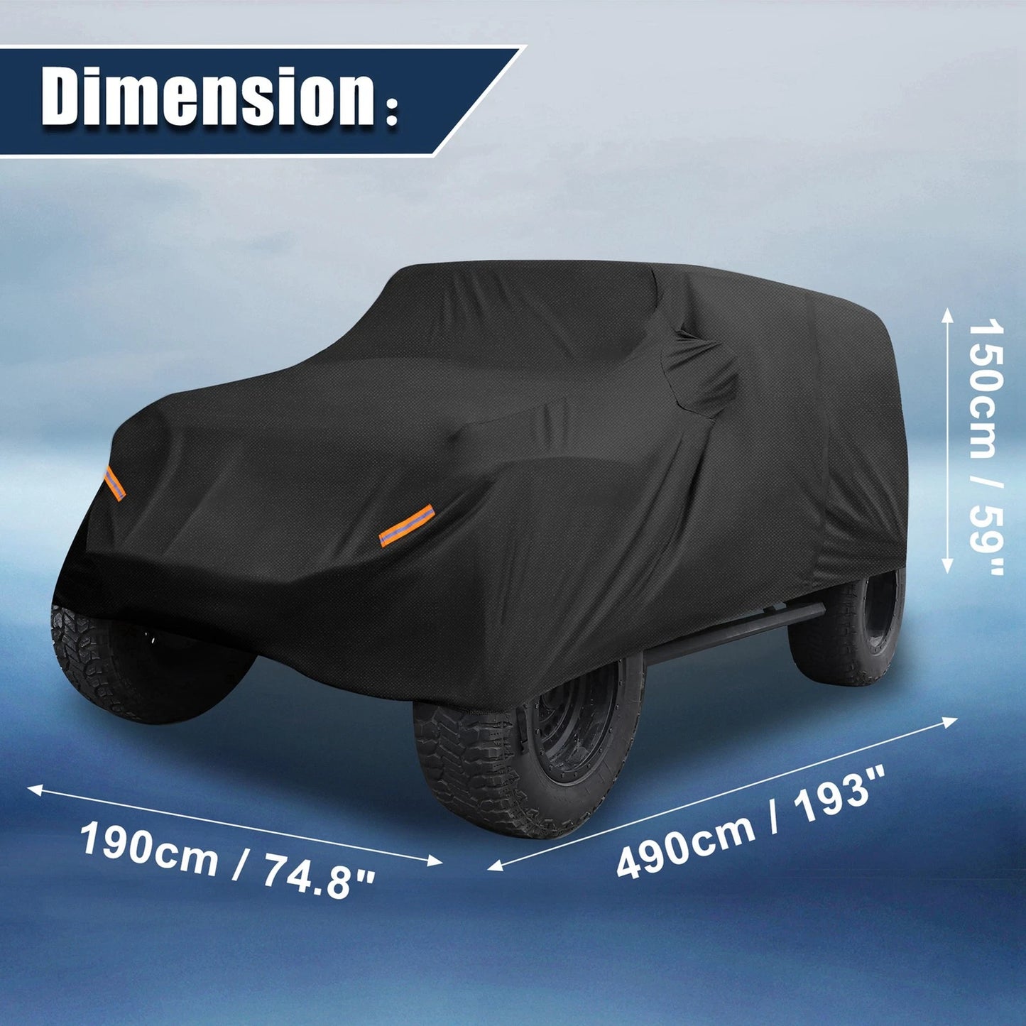 SUV Car Cover for Jeep Wrangler JK JL 4 Door 2007-2021 Waterproof UV Protection