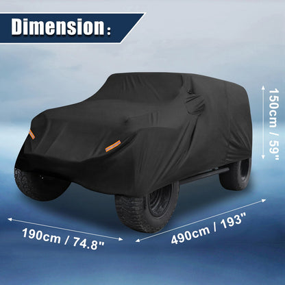 SUV Car Cover for Jeep Wrangler JK JL 4 Door 2007-2021 Waterproof UV Protection