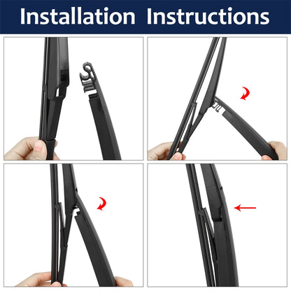 Rear Windshield Wiper Blades for Toyota Rav4 (2000-2012)