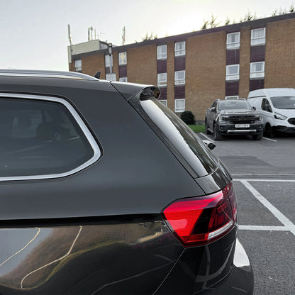 2 x Carbon Look Rear Window Side Spoiler Trim for VW Passat B8 (2015-2023)