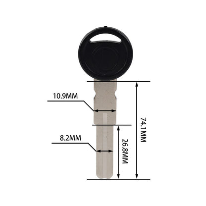 Replacement Uncut Blank Key for Ducati Monster, Scrambler (2009-2019)